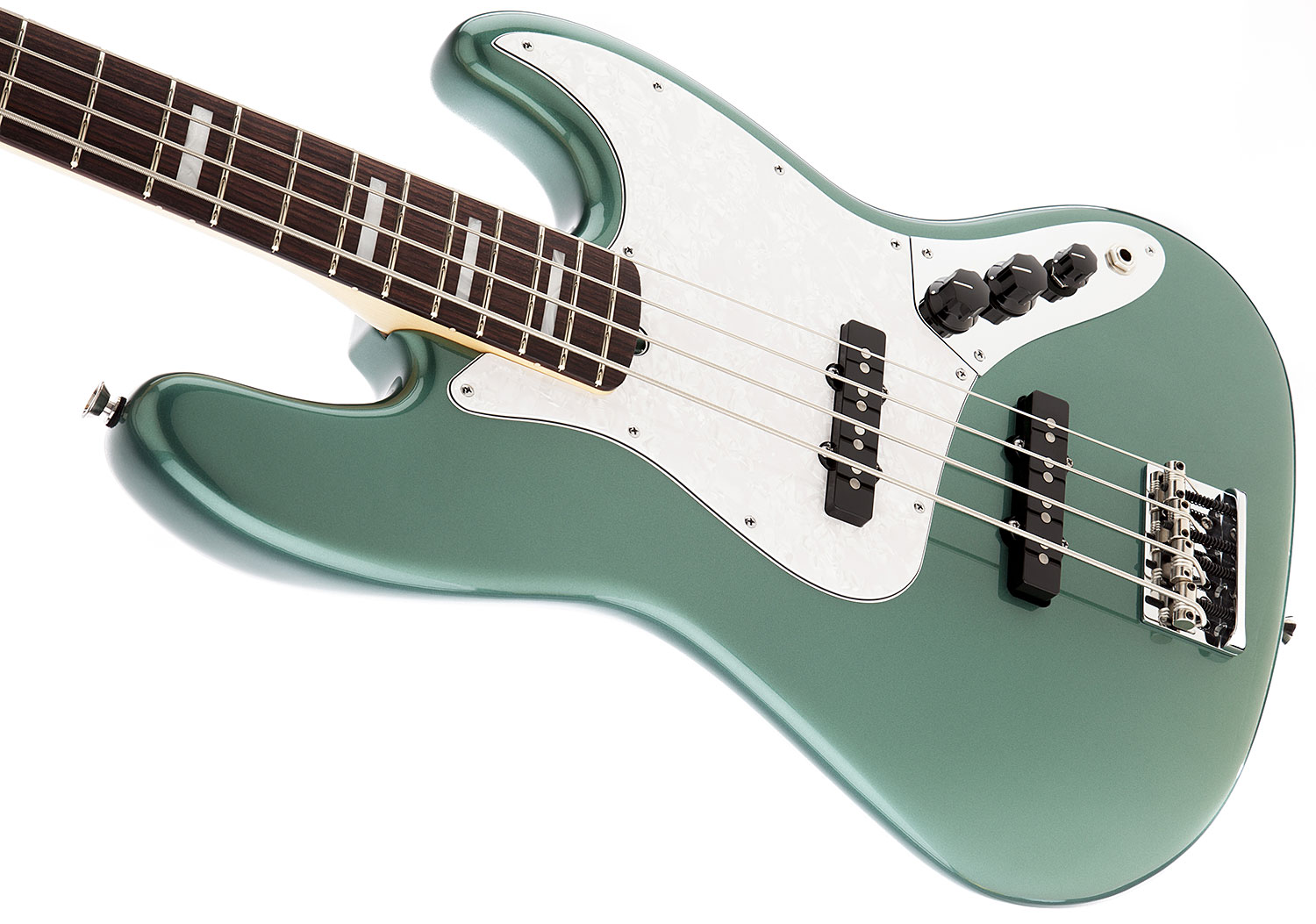 Fender Jazz Bass Usa American Artist Adam Clayton 2014  Rw Sherwood Green Metallic - Solid body elektrische bas - Variation 3