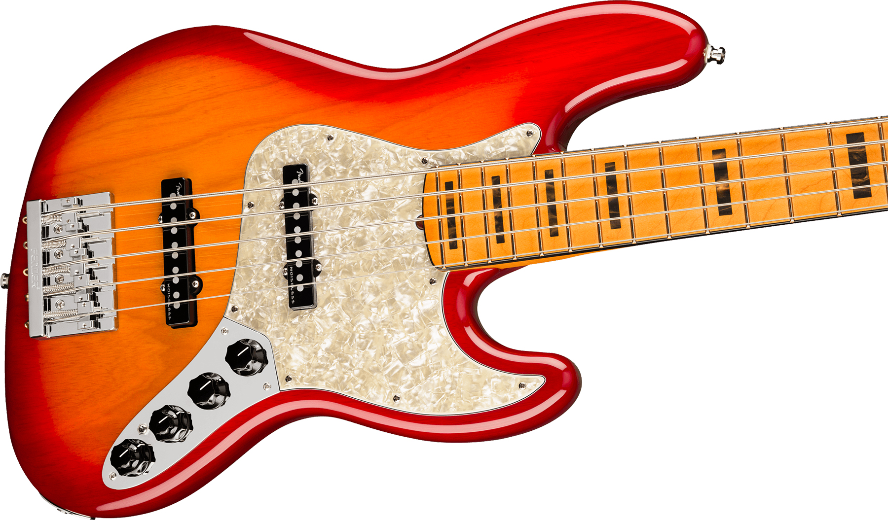Fender Jazz Bass V American Ultra 2019 Usa 5-cordes Mn - Plasma Red Burst - Solid body elektrische bas - Variation 2