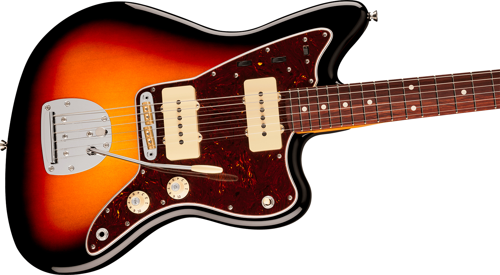 Fender Jazzmaster American Professional 2026 Trem 2s Rw - 3-color Sunburst - Retro-rock elektrische gitaar - Variation 2