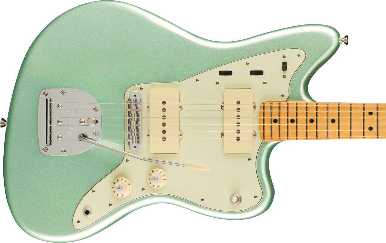 Fender Jazzmaster American Professional Ii Usa Rw - Mystic Surf Green - Retro-rock elektrische gitaar - Variation 1