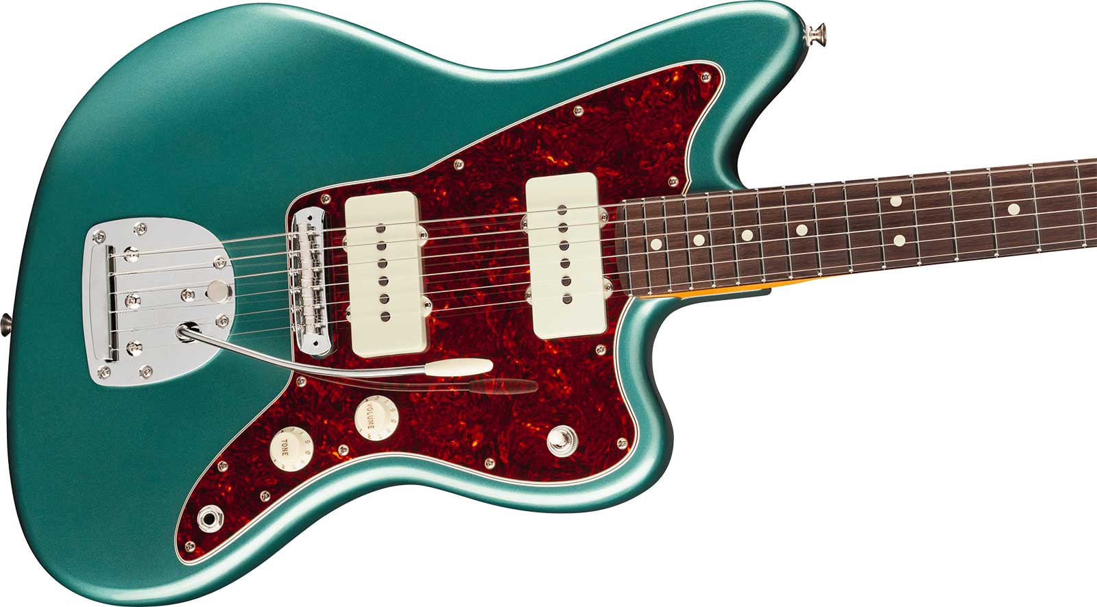 Fender Jazzmaster Classic American Pro Usa 2s Trem Rw - Faded Sherwood Green Metallic - Retro-rock elektrische gitaar - Variation 2