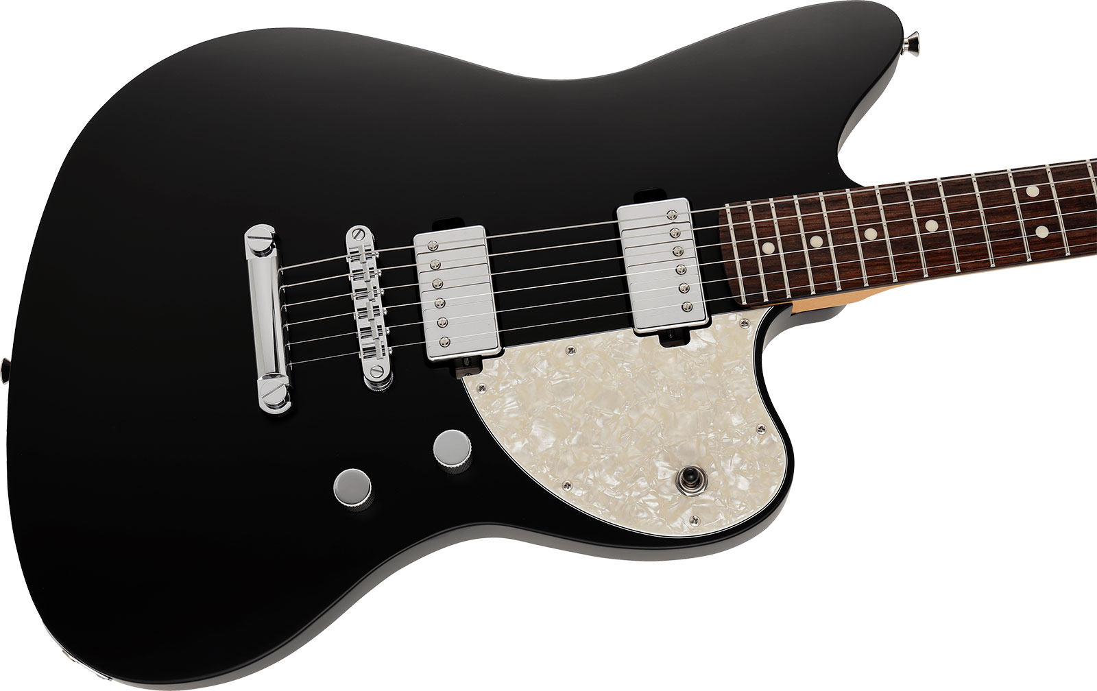 Fender Jazzmaster Elemental Mij Jap 2h Ht Rw - Stone Black - Televorm elektrische gitaar - Variation 2