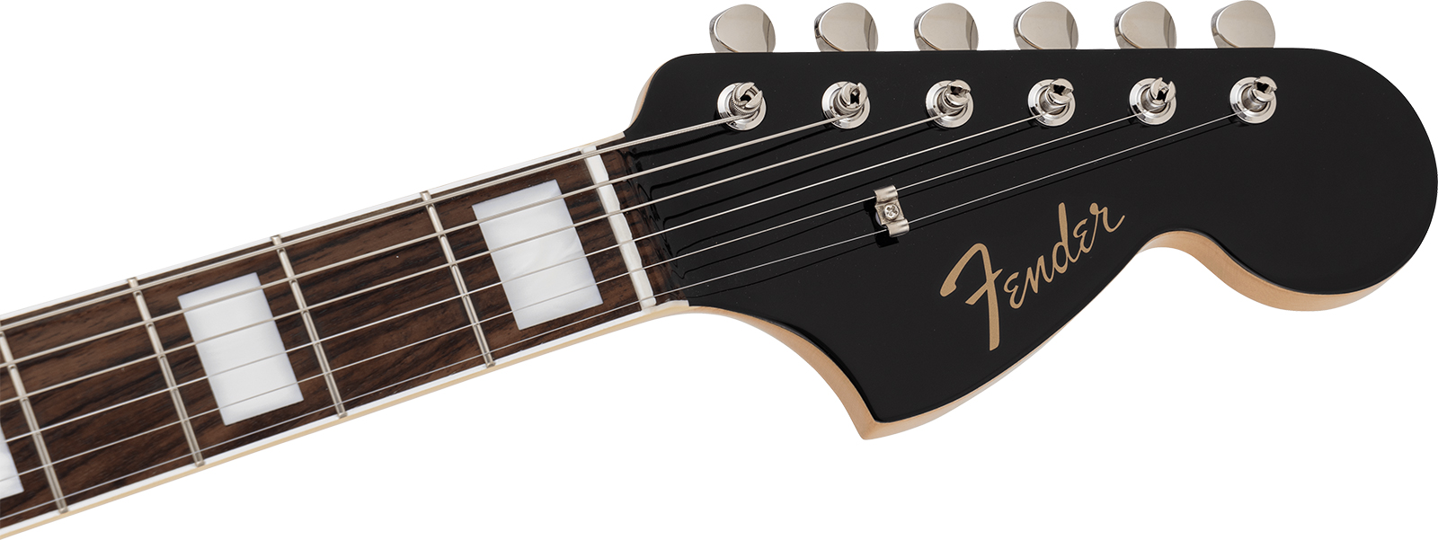 Fender Jazzmaster Late 60s Mij Traditional Ltd Jap 2s Trem Rw - Black - Retro-rock elektrische gitaar - Variation 3