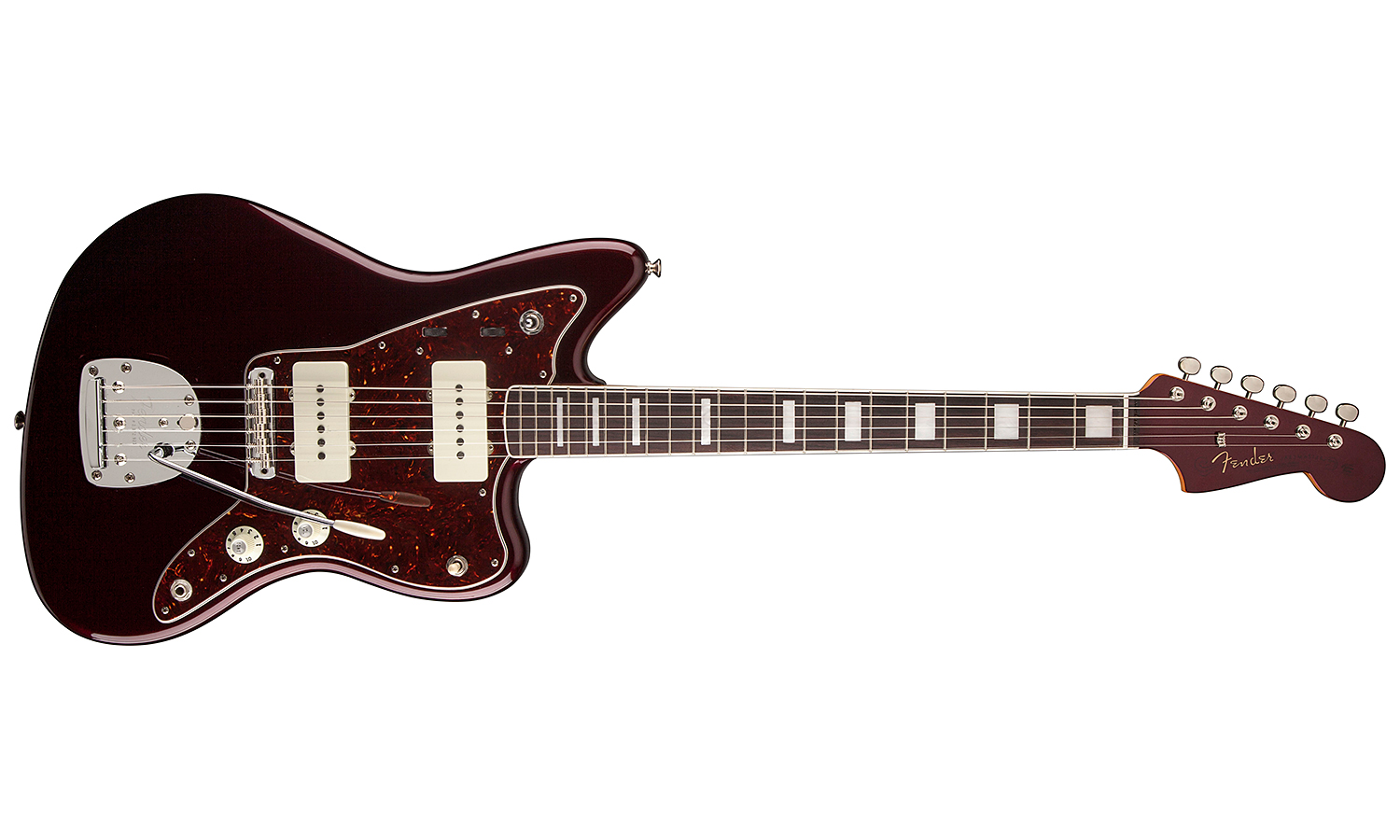 Fender Troy Van Leeuwen Jazzmaster Signature Mex Rw - Oxblood - Retro-rock elektrische gitaar - Variation 1