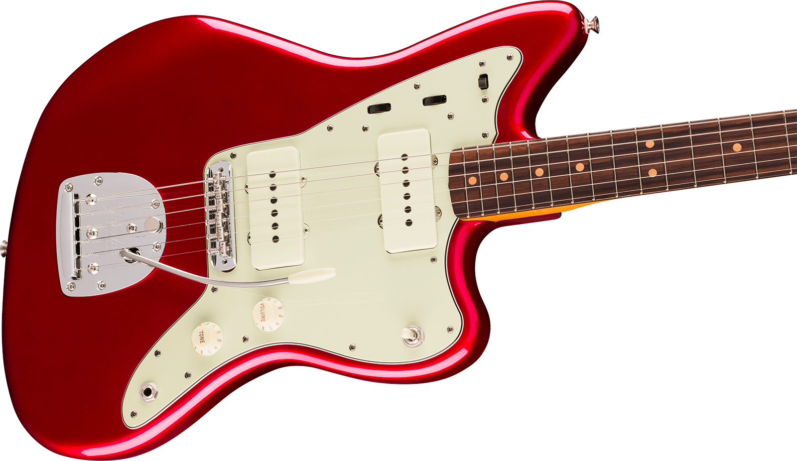 Fender Jazzmaster Mid 60s Vintera 3 Mex 2s Trem Rw - Candy Apple Red - Retro-rock elektrische gitaar - Variation 2