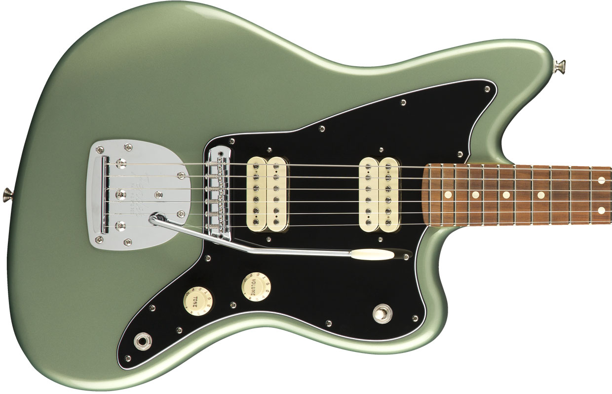 Fender Jazzmaster Player Mex Hh Pf - Sage Green Metallic - Retro-rock elektrische gitaar - Variation 1