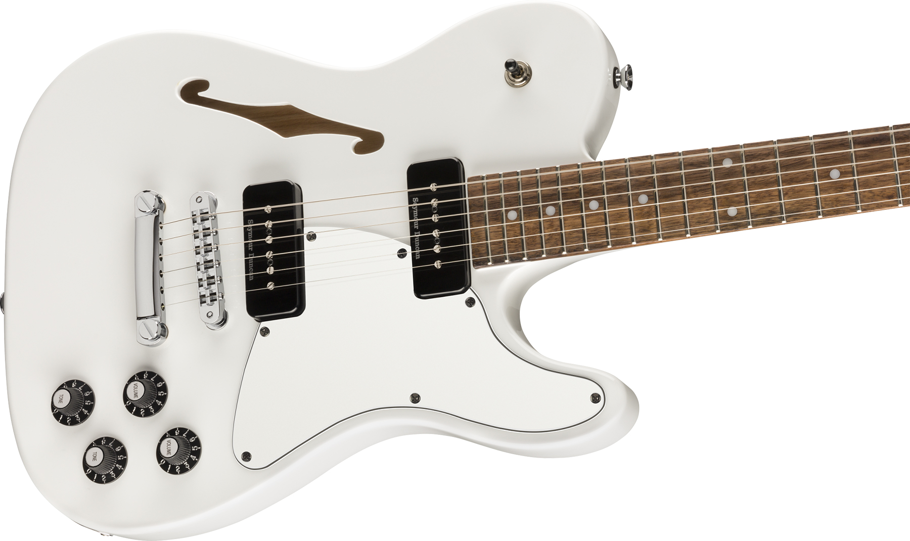 Fender Jim Adkins Tele Ja-90 Mex Signature 2p90 Lau - White - Televorm elektrische gitaar - Variation 2