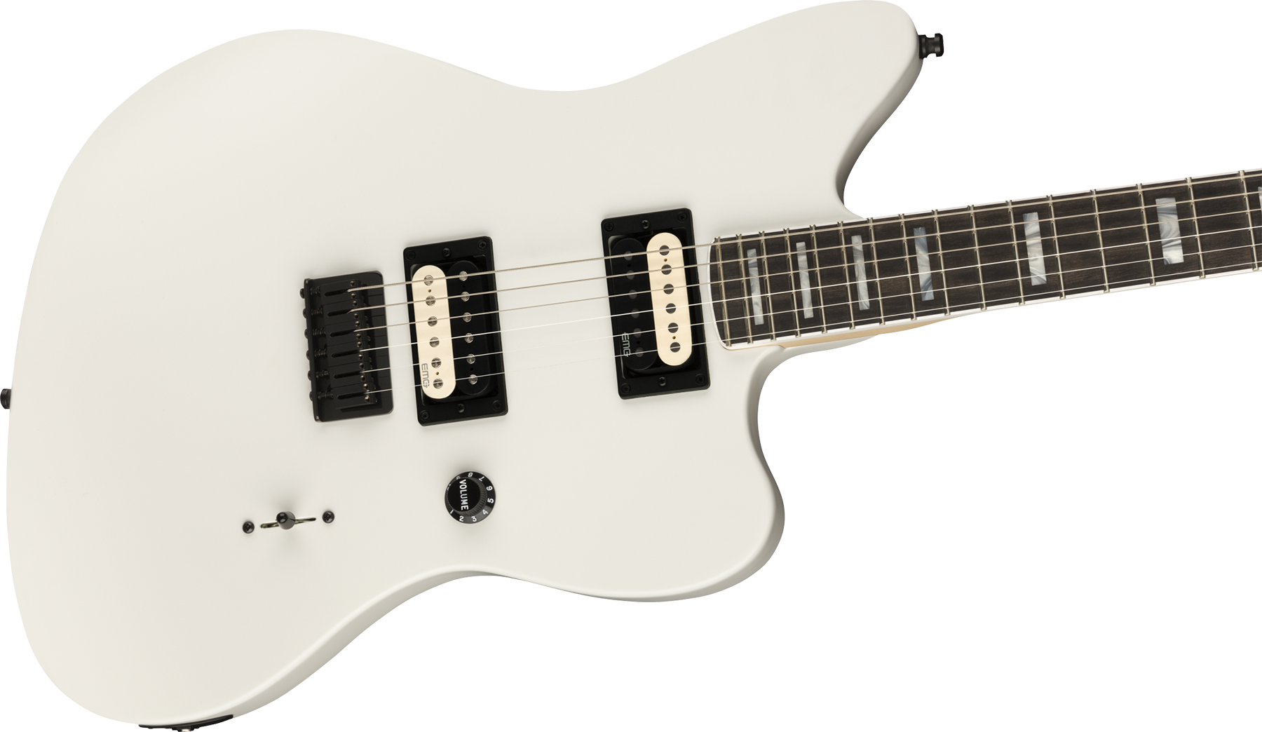Fender Jim Root Jazzmaster V4 Mex Signature Hh Emg Ht Eb - Artic White - Retro-rock elektrische gitaar - Variation 2