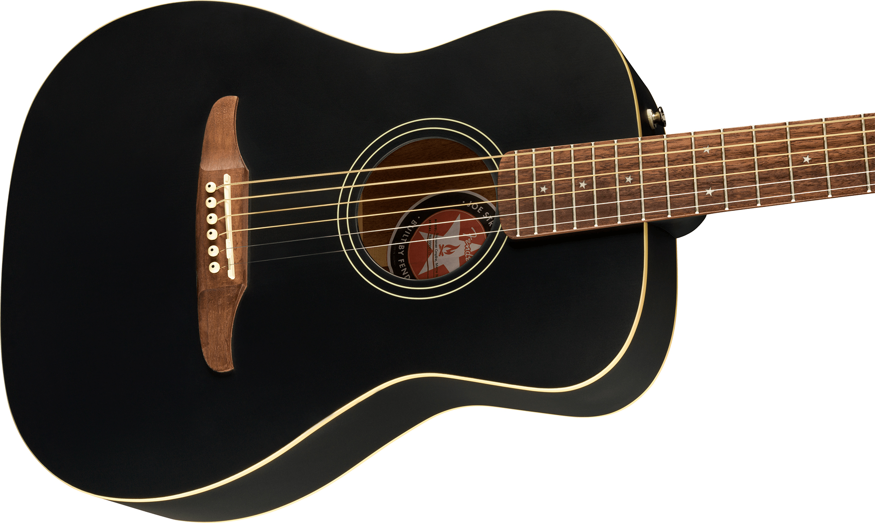 Fender Joe Strummer Campfire Signature Concert Epicea Acajou Wal +housse - Matte Black - Elektro-akoestische gitaar - Variation 2