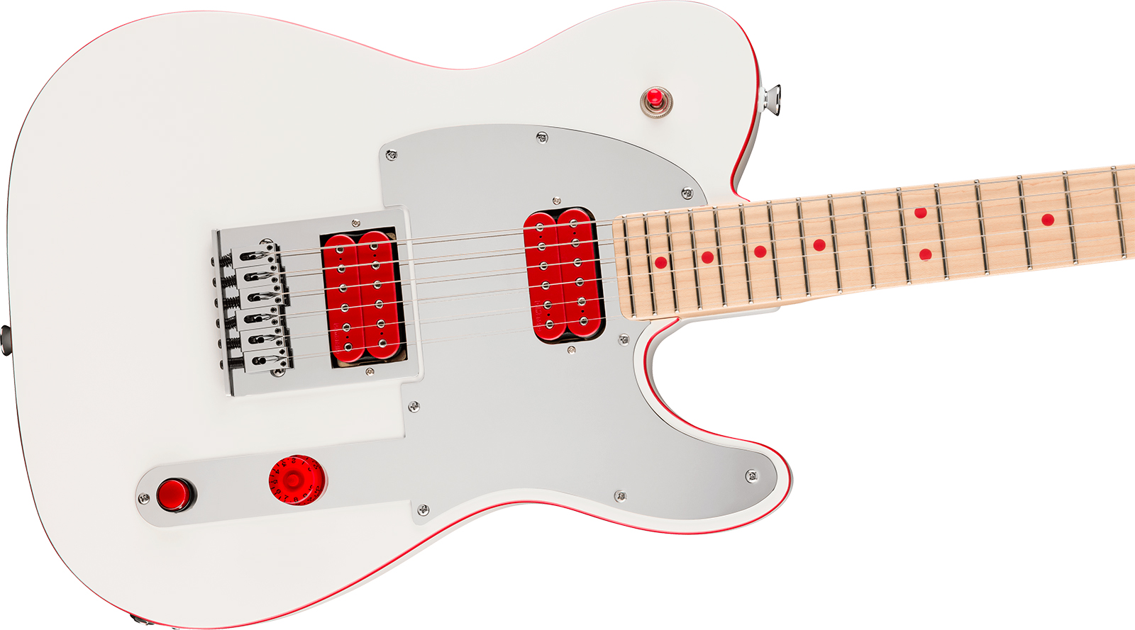 Fender John Five Tele Ghost Signature Ind 2h Dimarzio Ht Mn - White - Kenmerkende elektrische gitaar - Variation 2