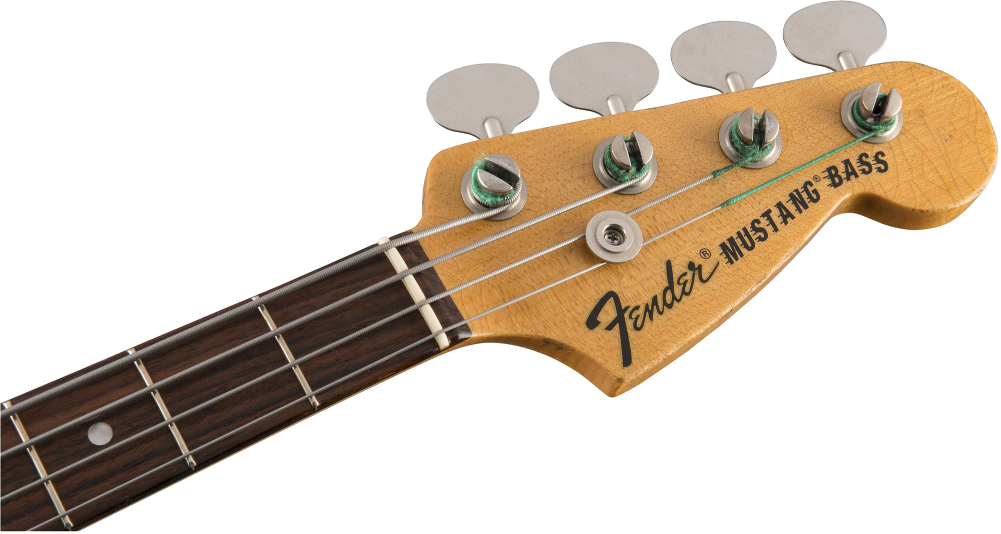 Fender Justin Meldal-johnsen Jmj Mustang Bass Road Worn Mex Rw - Faded Daphne Blue - Short scale elektrische bas - Variation 3