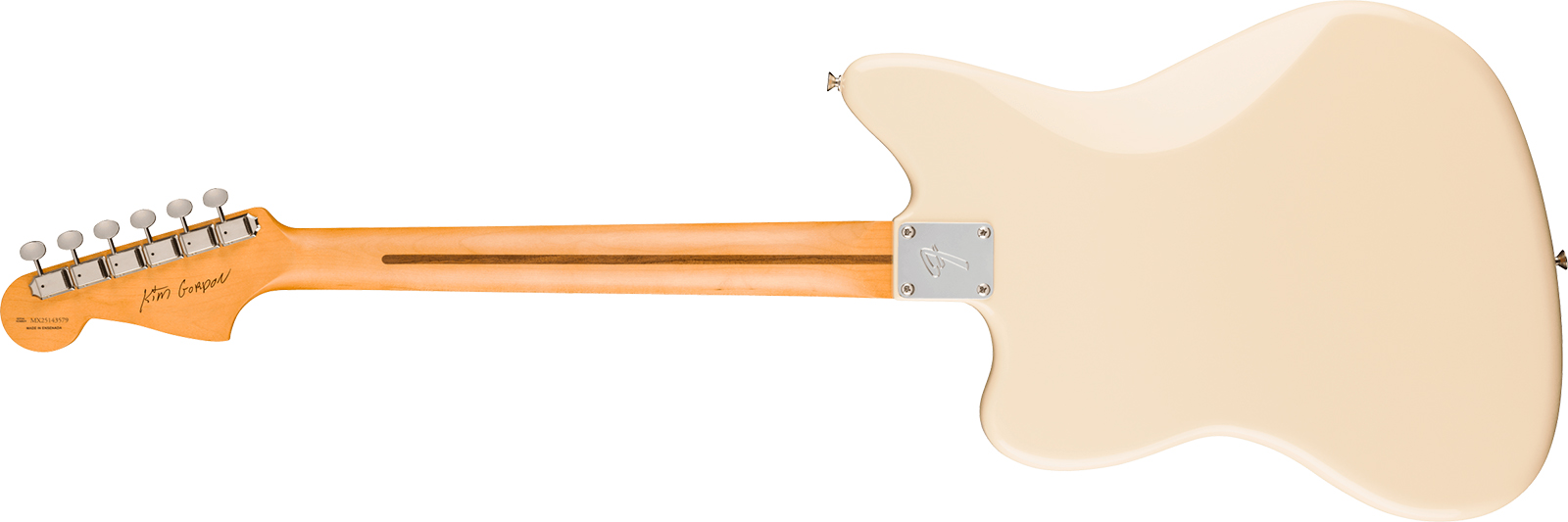 Fender Kim Gordon Jazzmaster Mex Ltd Signature Ltd 2s Trem Rw - Olympic White - Kenmerkende elektrische gitaar - Variation 1