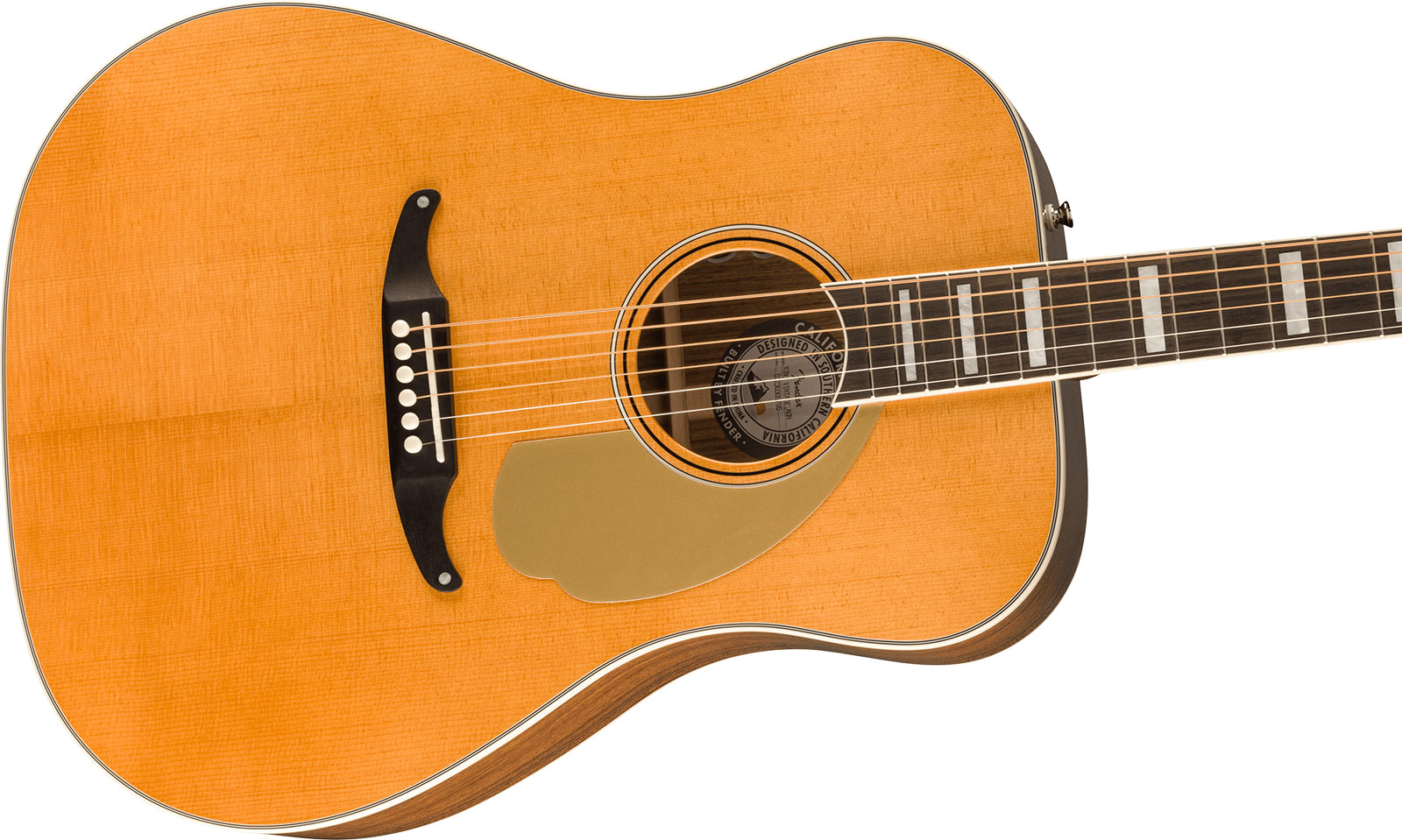 Fender King Vintage California Dreadnought Epicea Ovangkol Ova - Aged Natural - Elektro-akoestische gitaar - Variation 2