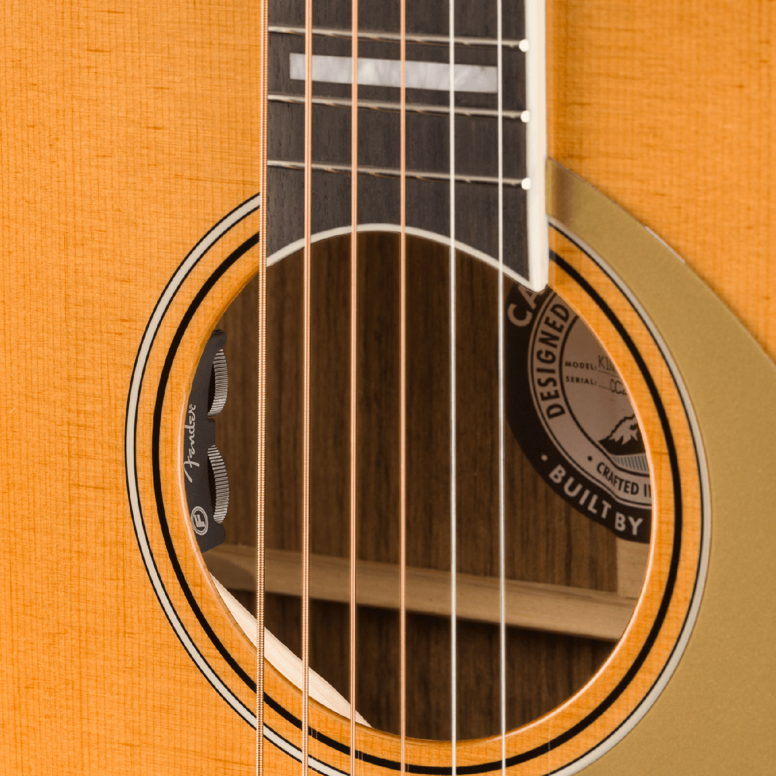 Fender King Vintage California Dreadnought Epicea Ovangkol Ova - Aged Natural - Elektro-akoestische gitaar - Variation 3