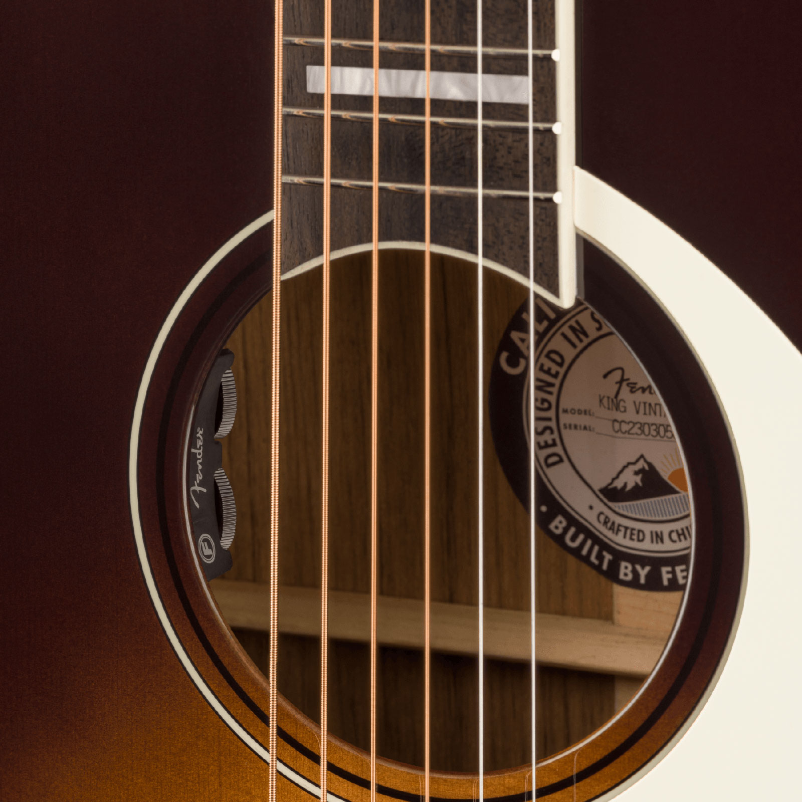 Fender King Vintage California Dreadnought Epicea Ovangkol Ova - Mojave - Elektro-akoestische gitaar - Variation 3