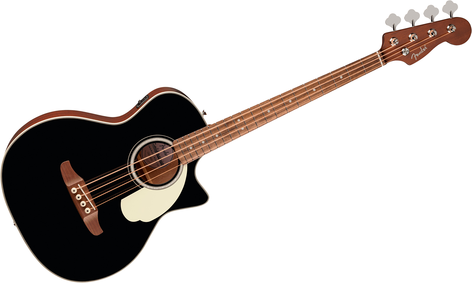 Fender Kingman Bass Deluxe Ce California Cw Shsc Epicea Acajou Noy - Black - Akoestische bas - Variation 1