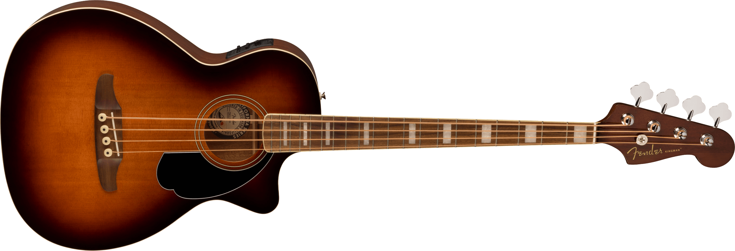 Fender Kingman Bass Sce Dreadnought Cw Epicea Sapelle - Shaded Edge Burst - Akoestische bas - Variation 2