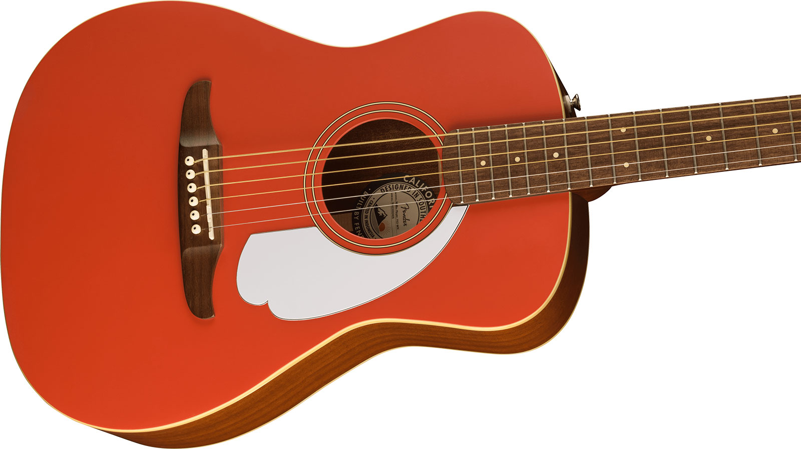 Fender Malibu Player 2023 Parlor Epicea Sapele Wal - Fiesta Red - Elektro-akoestische gitaar - Variation 2