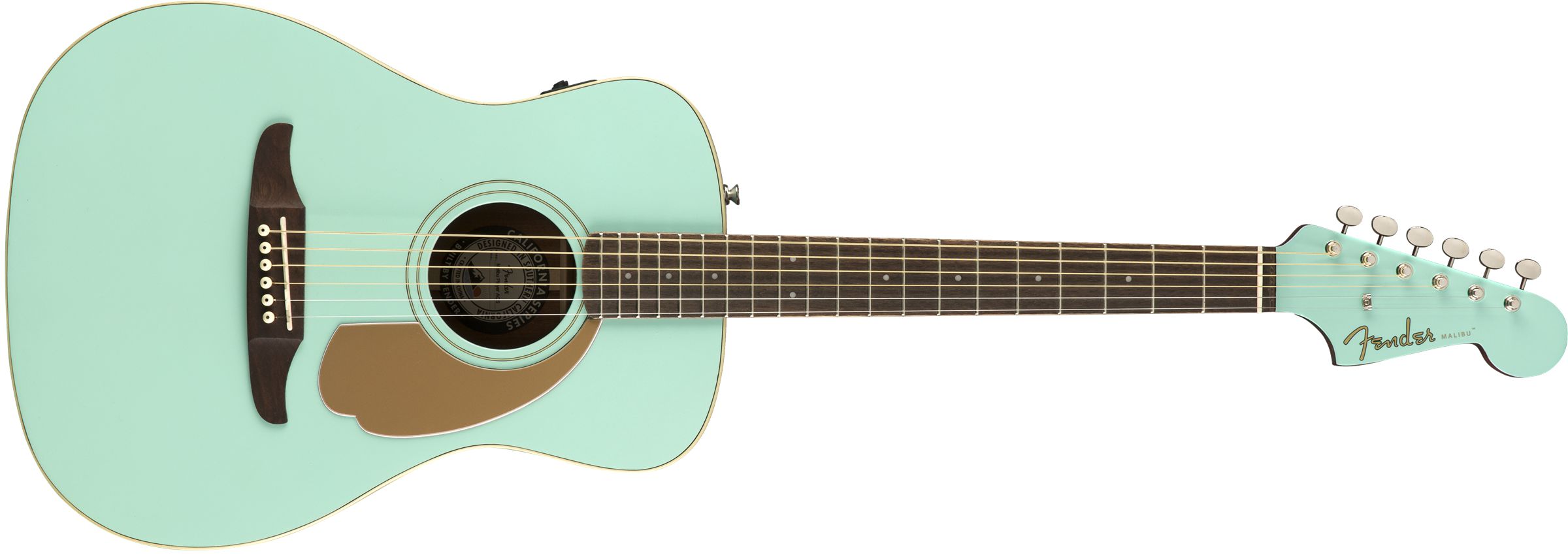 Fender Malibu Player Concert Epicea Acajou Wal - Aqua Splash - Westerngitaar & electro - Variation 1