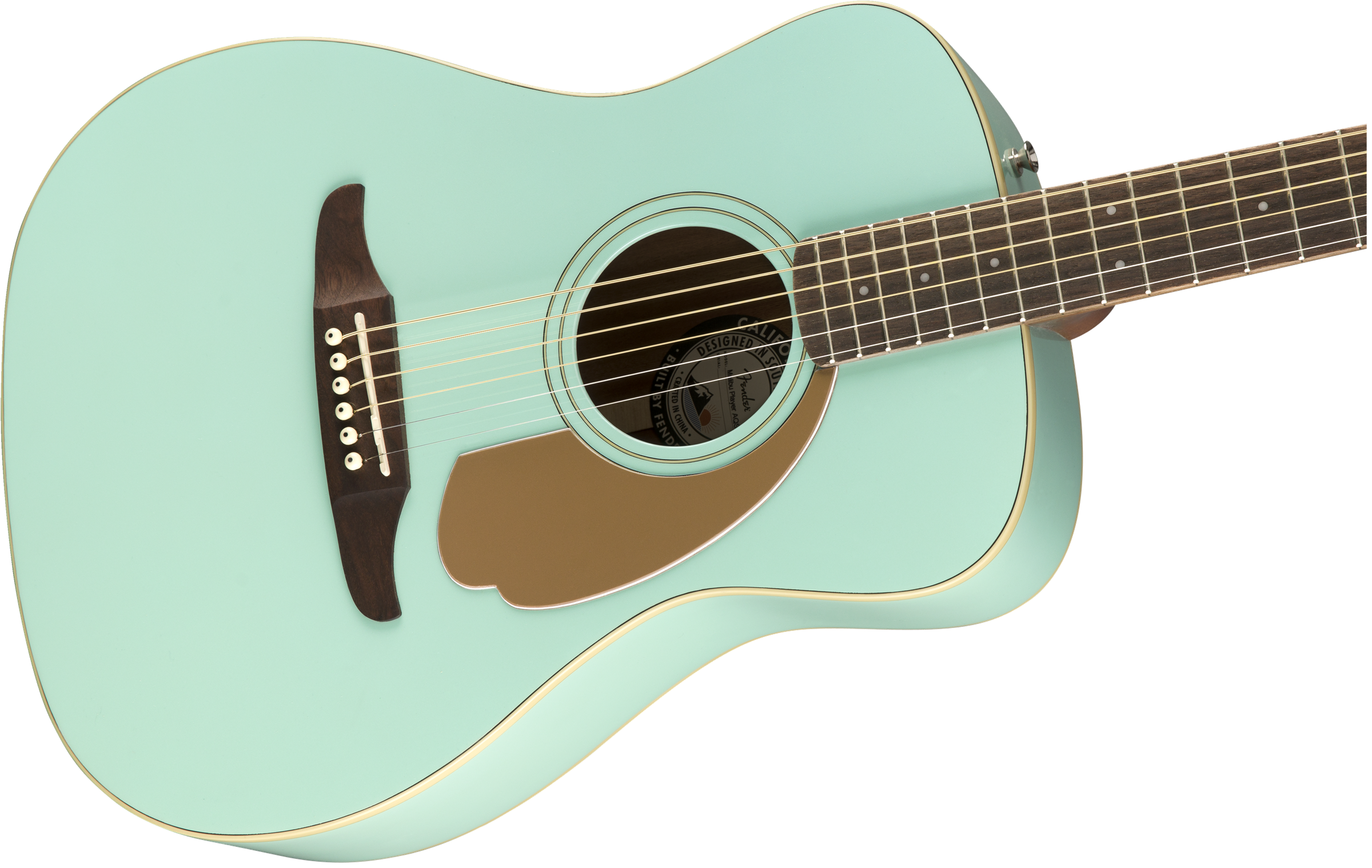 Fender Malibu Player Concert Epicea Acajou Wal - Aqua Splash - Westerngitaar & electro - Variation 2