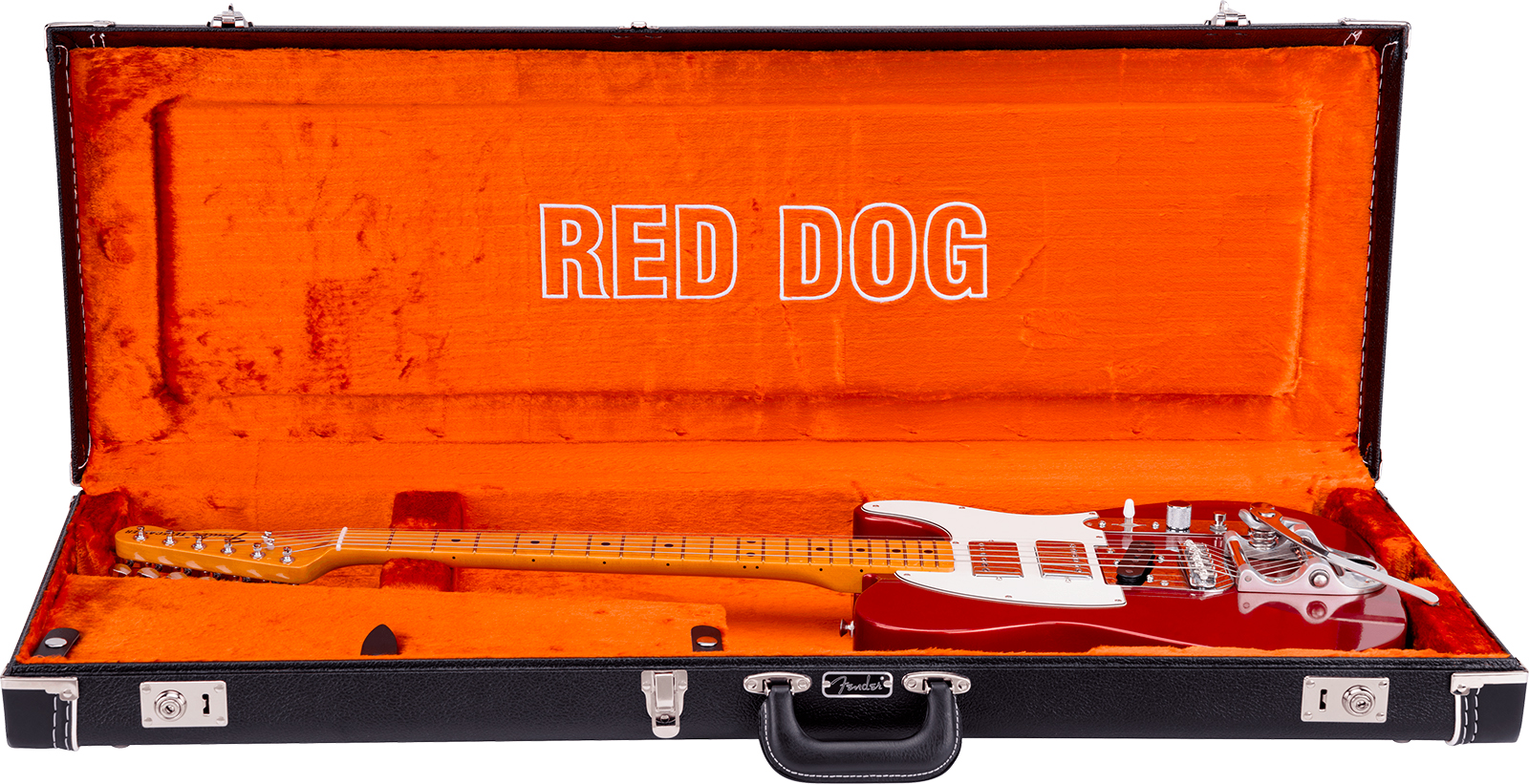 Fender Mike Campbell Tele Red Dog Stories Usa Signature Shh Trem Mn - Red Dog Red - Televorm elektrische gitaar - Variation 5