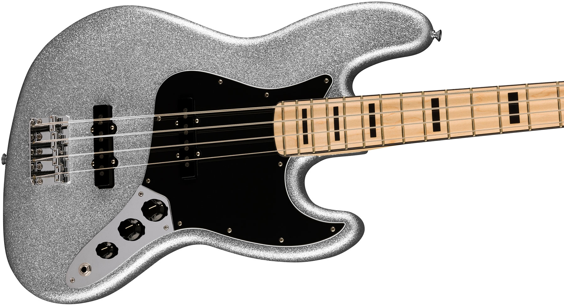 Fender Mikey Way Jazz Bass Ltd Signature Mex Mn - Silver Sparkle - Solid body elektrische bas - Variation 2