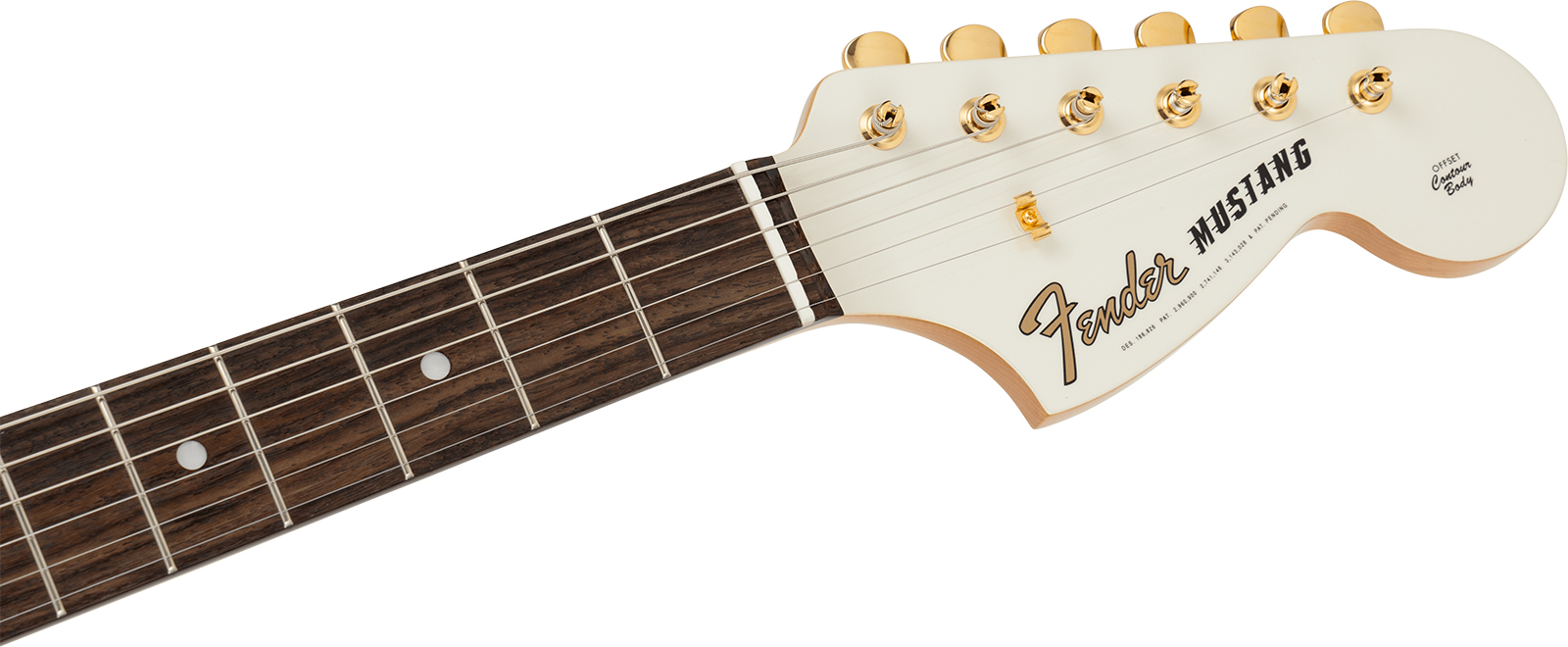 Fender Mustang 60s Traditional Mij Ltd Jap Shsc 2s Trem Rw - White Pearl - Retro-rock elektrische gitaar - Variation 3