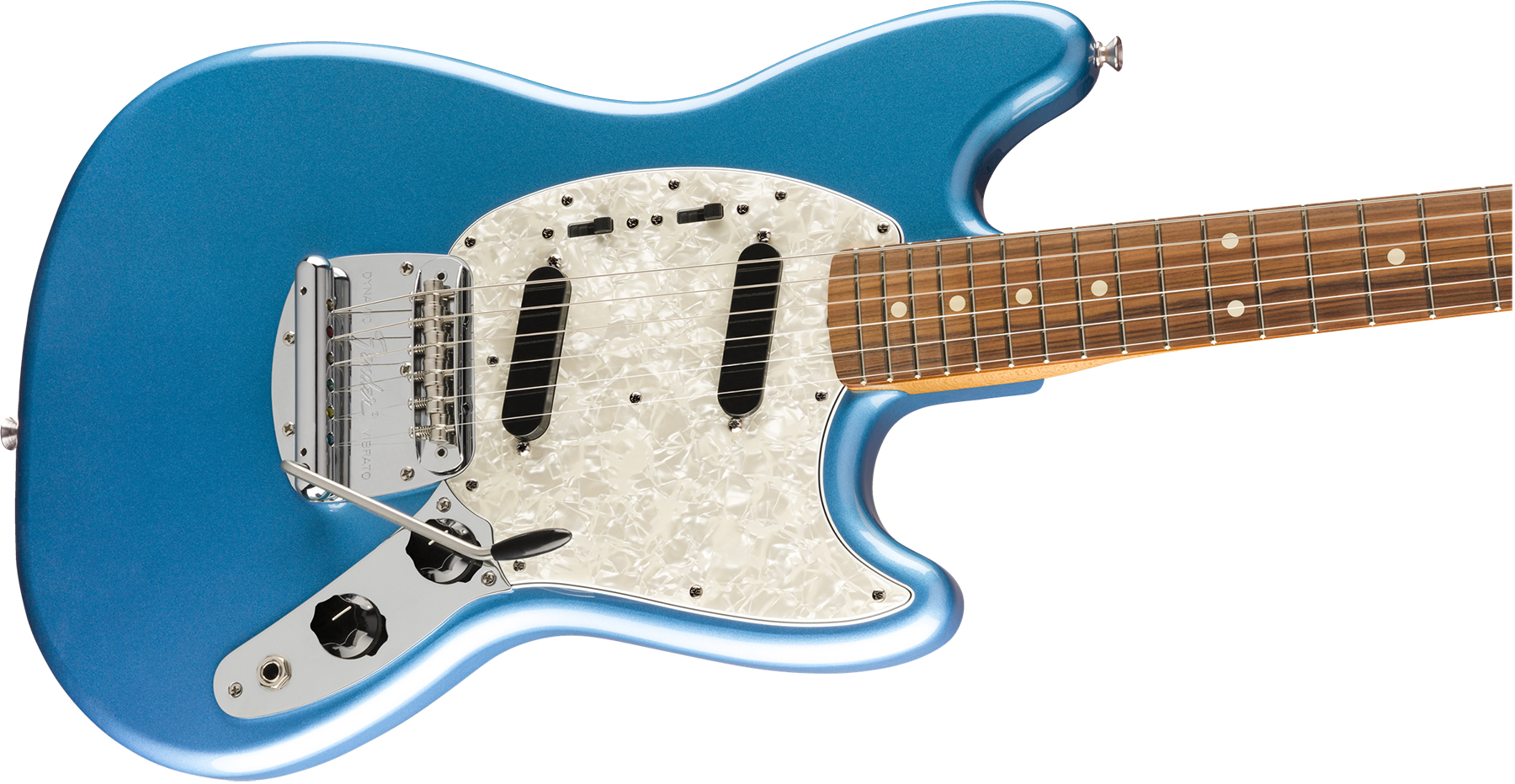 Fender Mustang 60s Vintera Vintage Mex Pf - Lake Placid Blue - Retro-rock elektrische gitaar - Variation 2