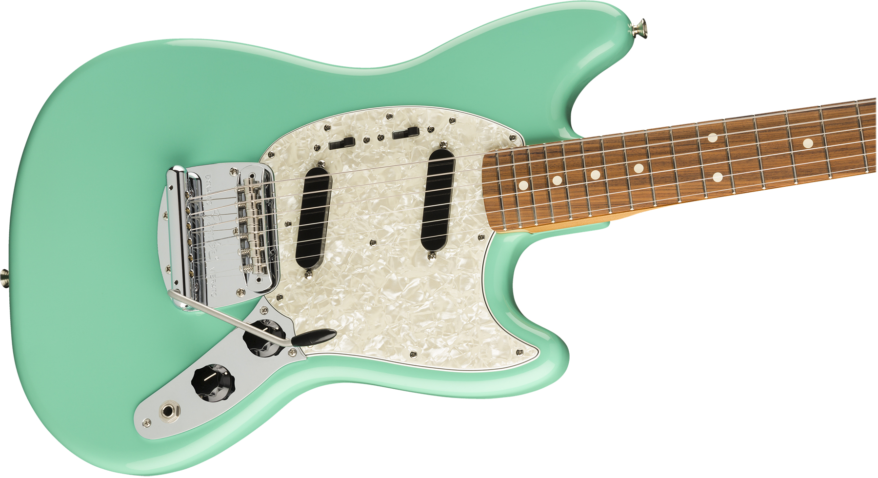 Fender Mustang 60s Vintera Vintage Mex Pf - Seafoam Green - Retro-rock elektrische gitaar - Variation 2