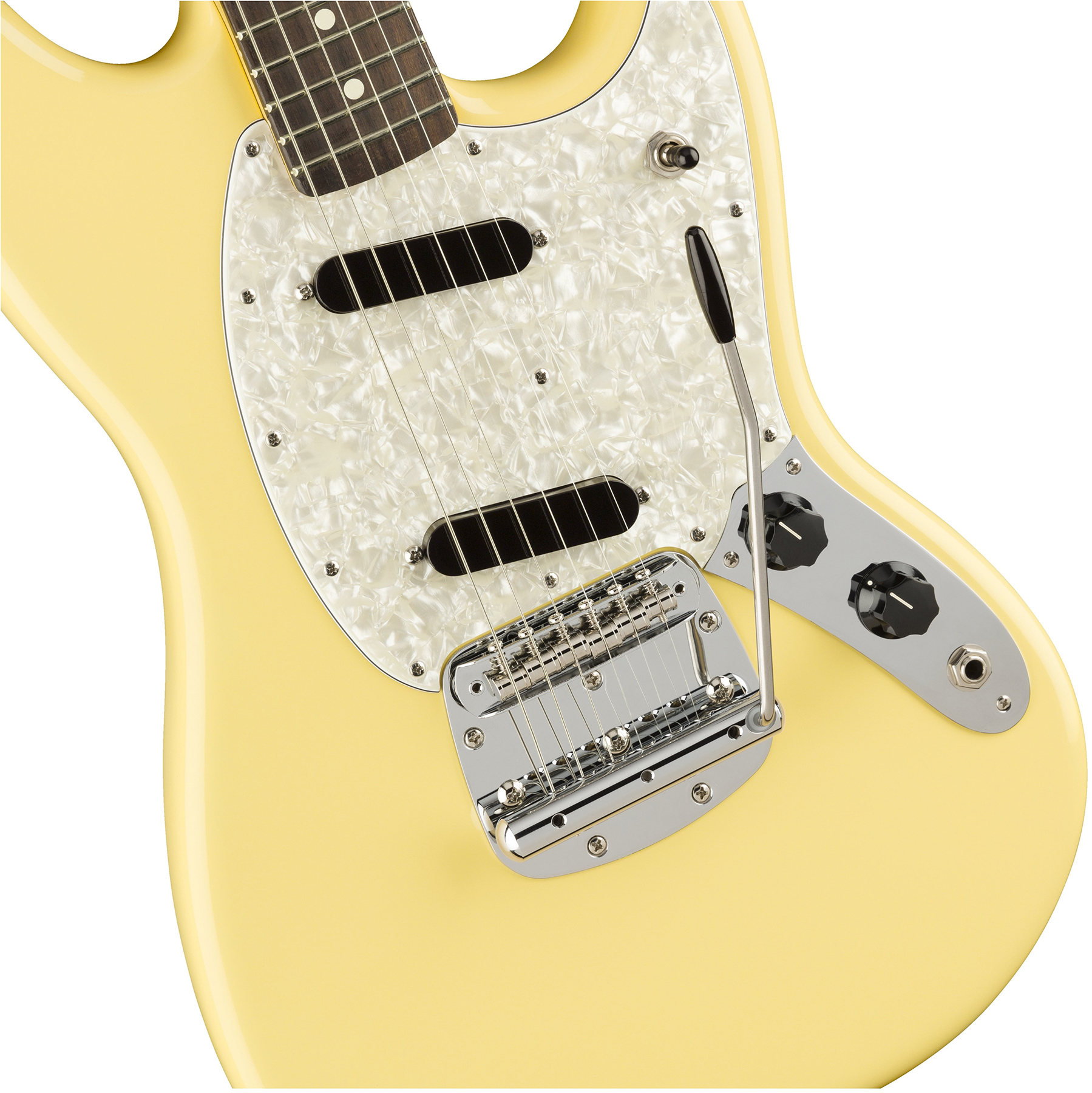 Fender Mustang American Performer Usa Ss Rw - Vintage White - Guitarra eléctrica de doble corte. - Variation 2