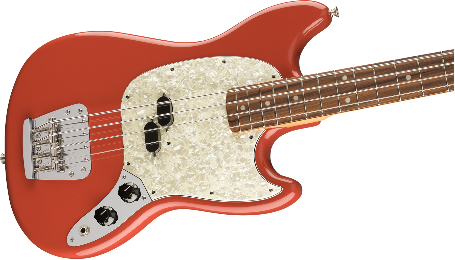 Fender Mustang Bass 60s Vintera Vintage Mex Pf - Fiesta Red - Short scale elektrische bas - Variation 2