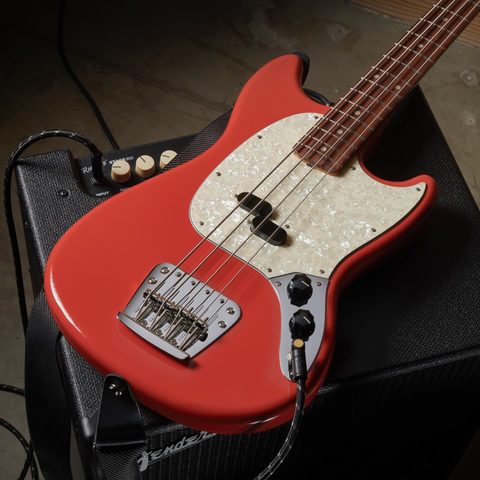Fender Mustang Bass 60s Vintera Vintage Mex Pf - Fiesta Red - Short scale elektrische bas - Variation 5