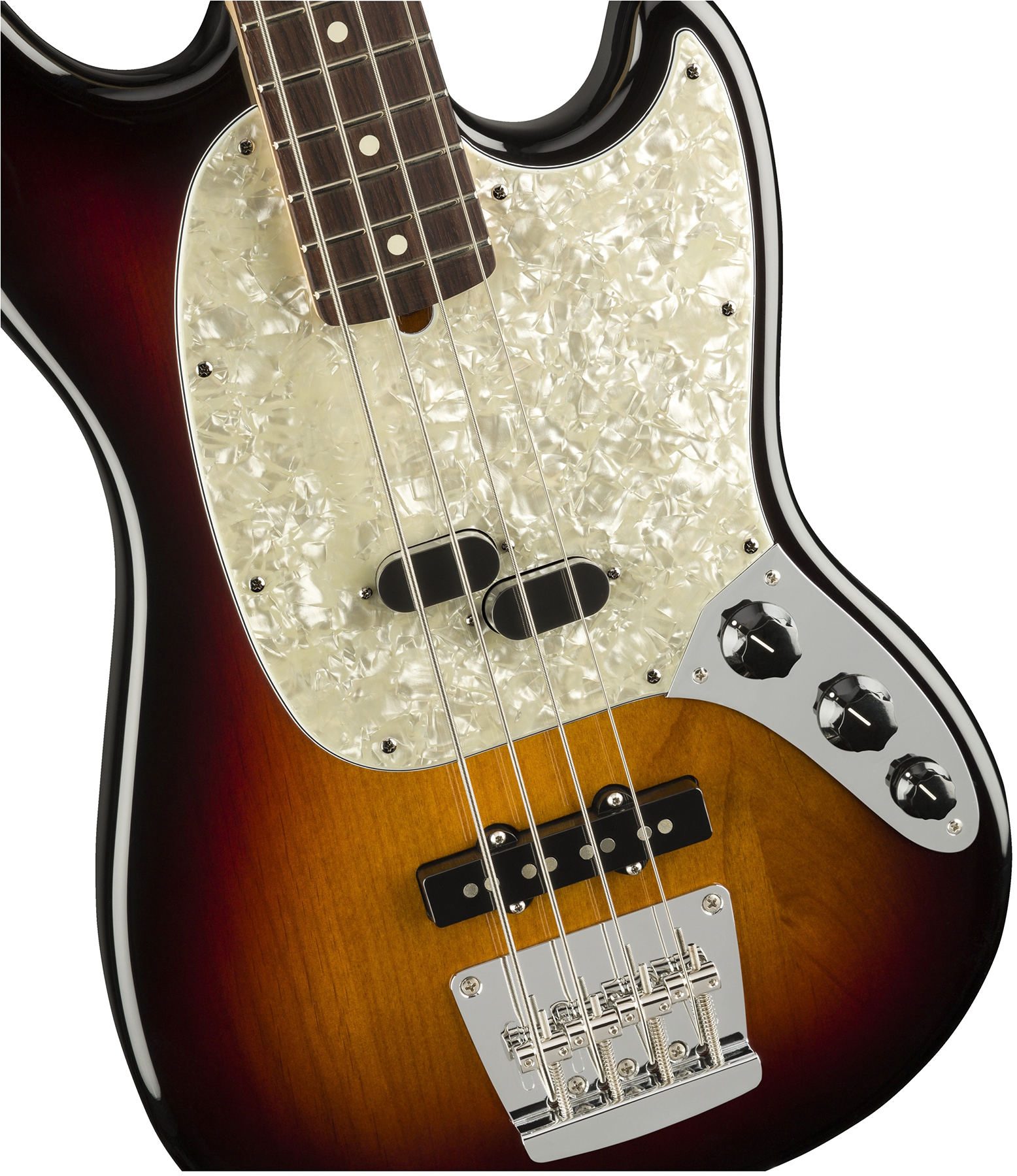 Fender Mustang Bass American Performer Usa Rw - 3-color Sunburst - Short scale elektrische bas - Variation 2