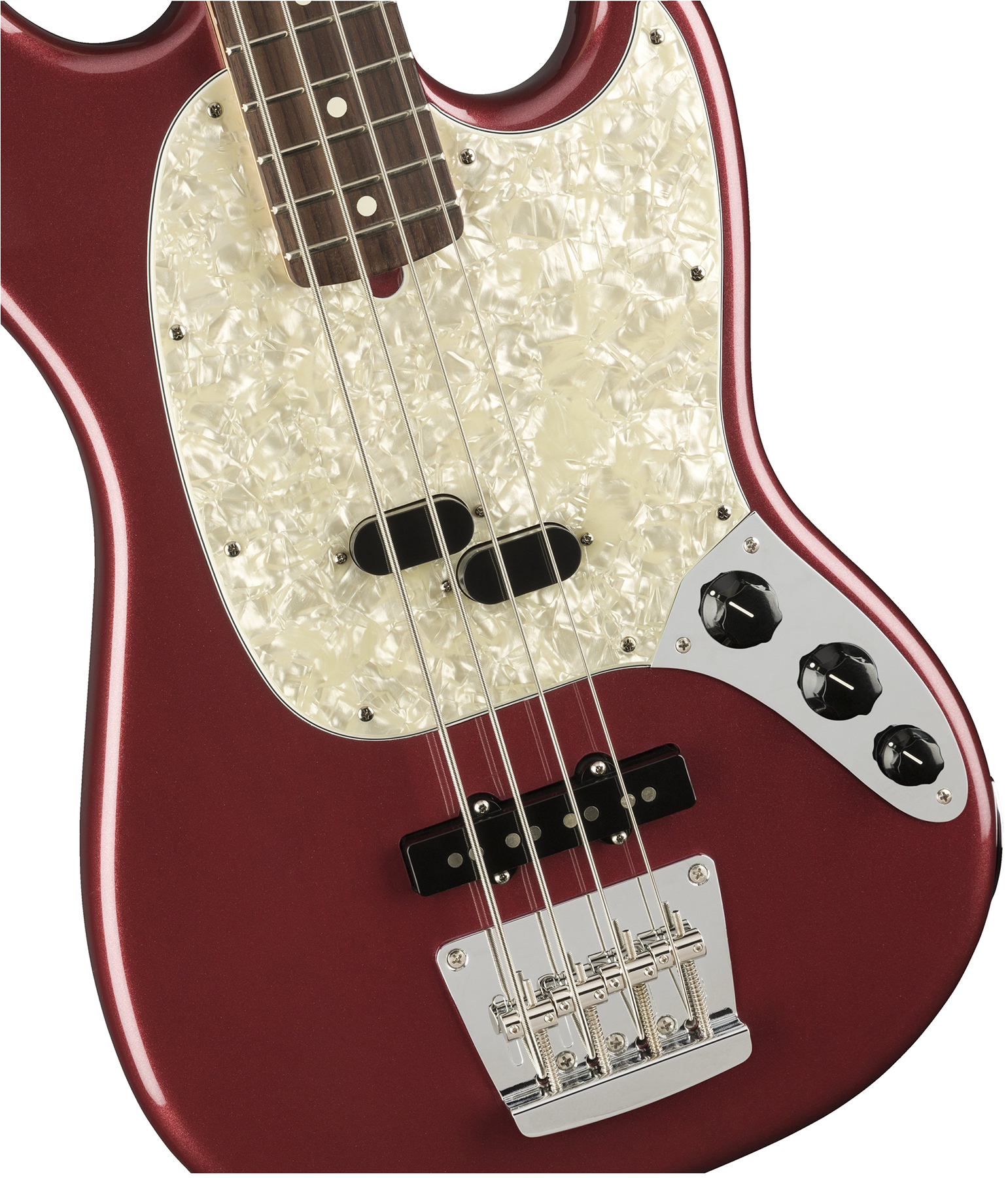 Fender Mustang Bass American Performer Usa Rw - Aubergine - Short scale elektrische bas - Variation 2