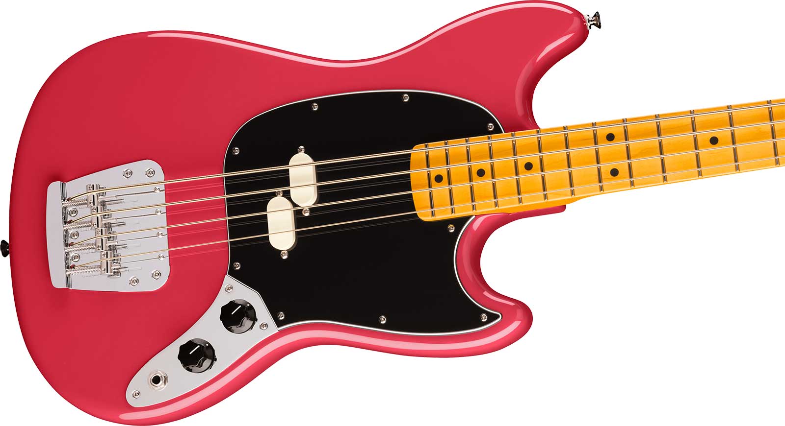 Fender Mustang Bass Classic American Pro Usa Shsc Mn - Faded Dakota Red - Solid body elektrische bas - Variation 2