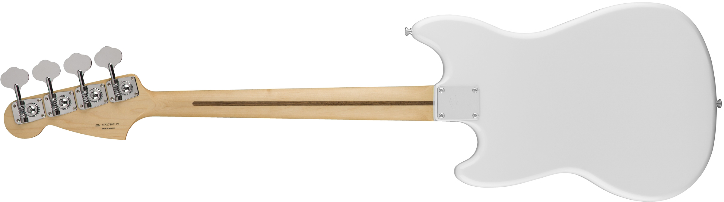 Fender Mustang Bass Pj Mex Pf - Olympic White - Short scale elektrische bas - Variation 1