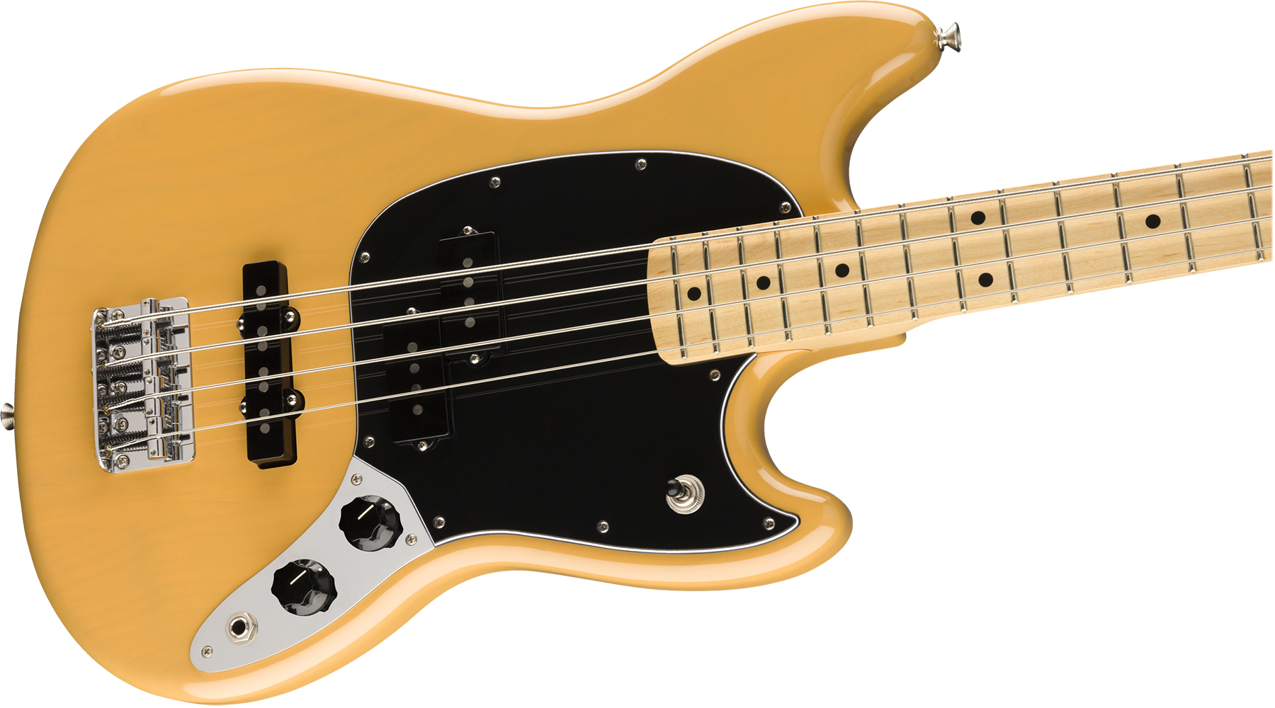 Fender Mustang Bass Pj Player Ltd Mex Mn - Butterscotch Blonde - Short scale elektrische bas - Variation 2