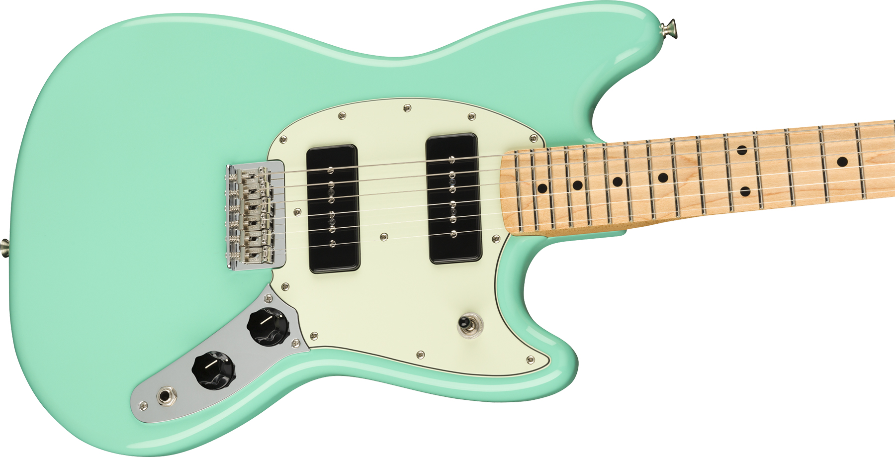 Fender Mustang Player 90 Mex Ht 2p90 Mn - Seafoam Green - Retro-rock elektrische gitaar - Variation 2