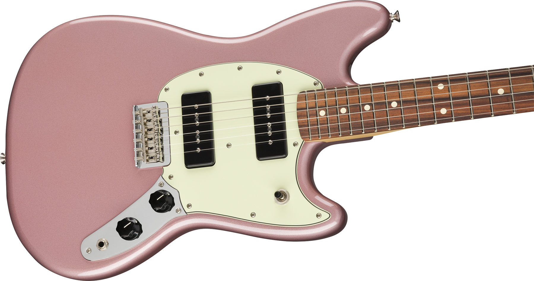Fender Mustang Player 90 Mex Ht 2p90 Pf - Burgundy Mist Metallic - Retro-rock elektrische gitaar - Variation 2