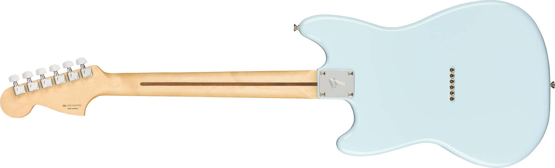 Fender Mustang Player Mex Ht Ss Mn - Surf Blue - Retro-rock elektrische gitaar - Variation 1