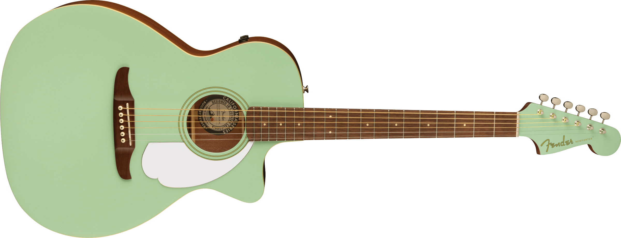 Fender Newport Player Cw Epicea Sapelle - Surf Green - Elektro-akoestische gitaar - Variation 2