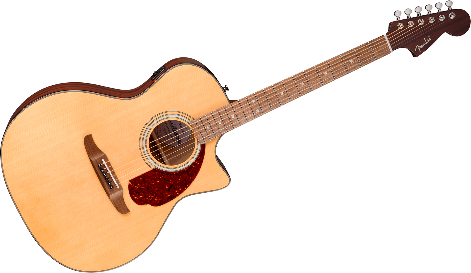 Fender Newporter Deluxe Ce California Auditorium Cw Epicea Acajou Wal - Natural - Folk gitaar - Variation 1