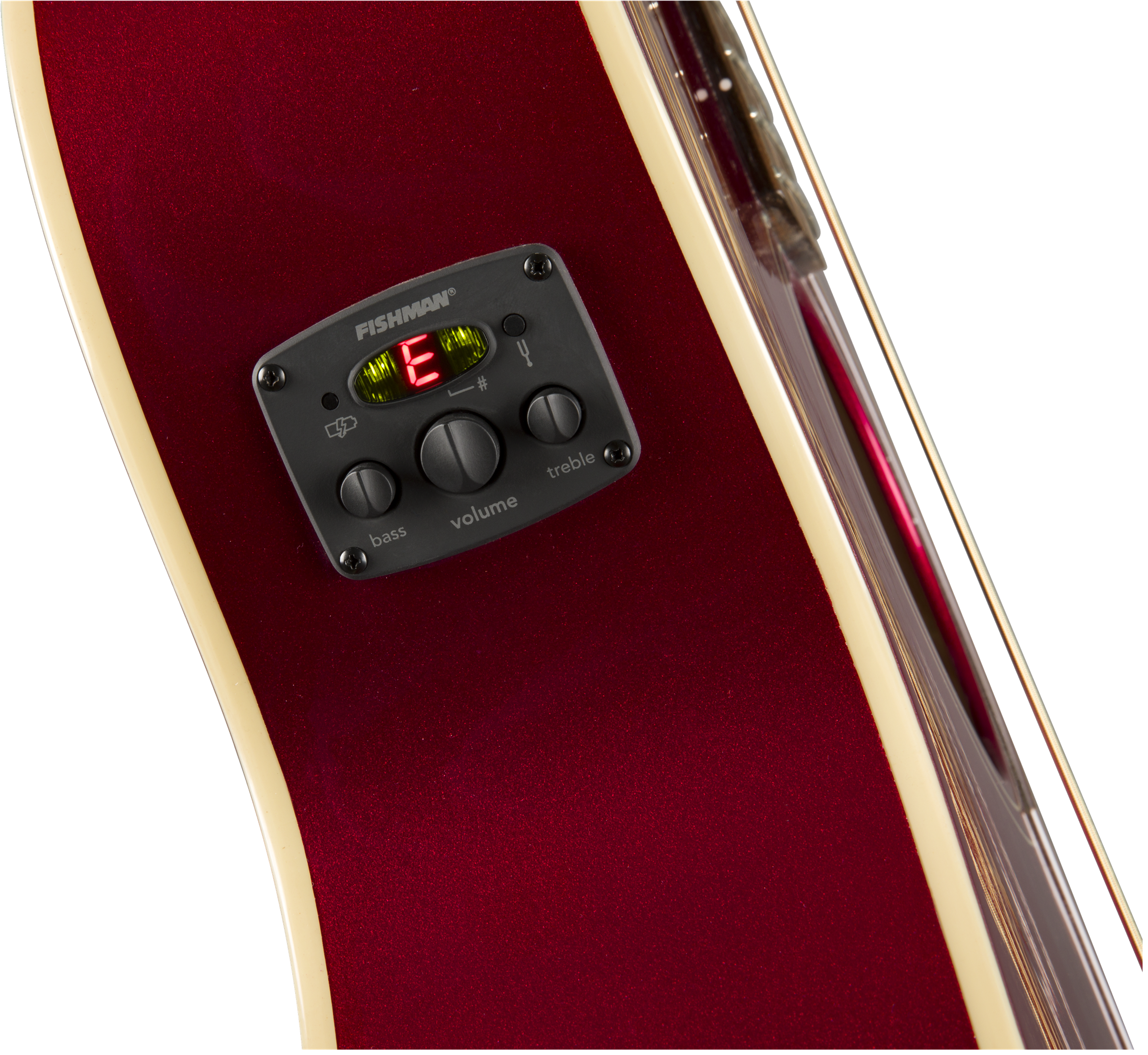 Fender Newporter Player Auditorium Cw Epicea Acajou Wal - Candy Apple Red - Elektro-akoestische gitaar - Variation 5