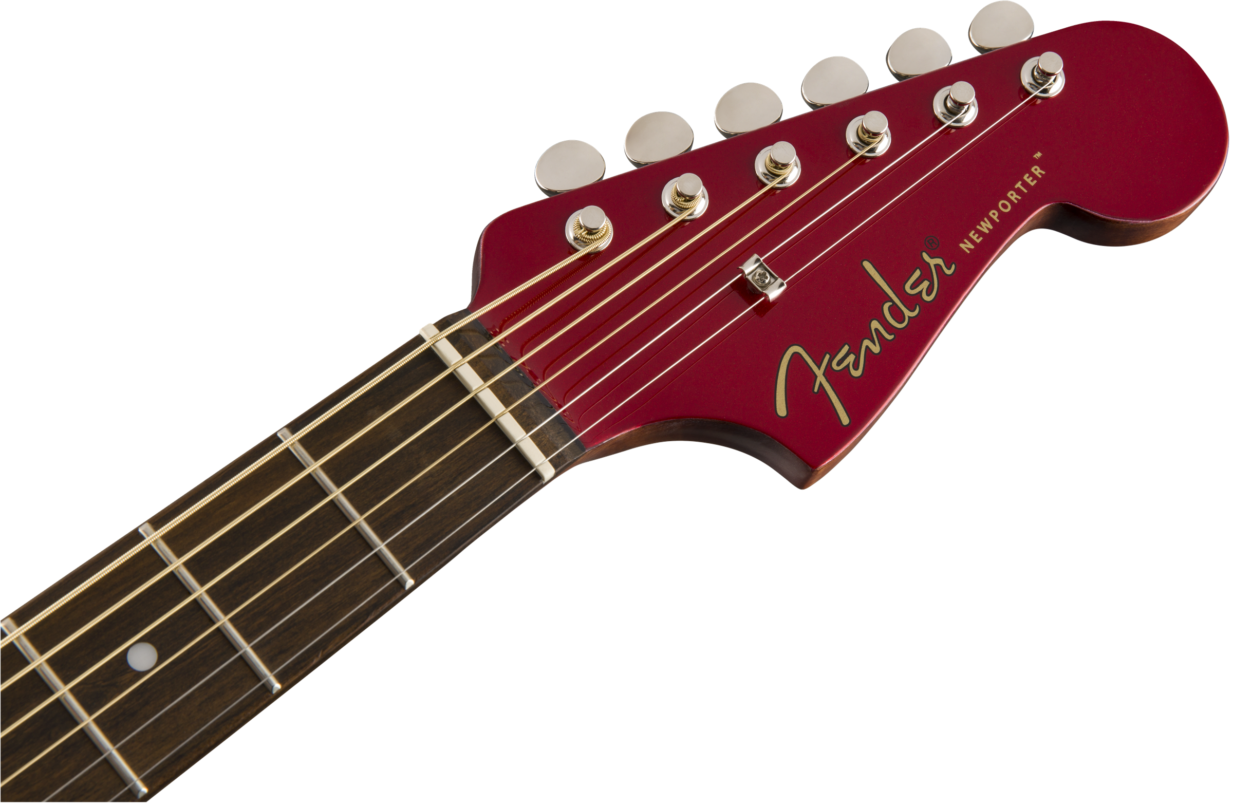 Fender Newporter Player Auditorium Cw Epicea Acajou Wal - Candy Apple Red - Elektro-akoestische gitaar - Variation 6