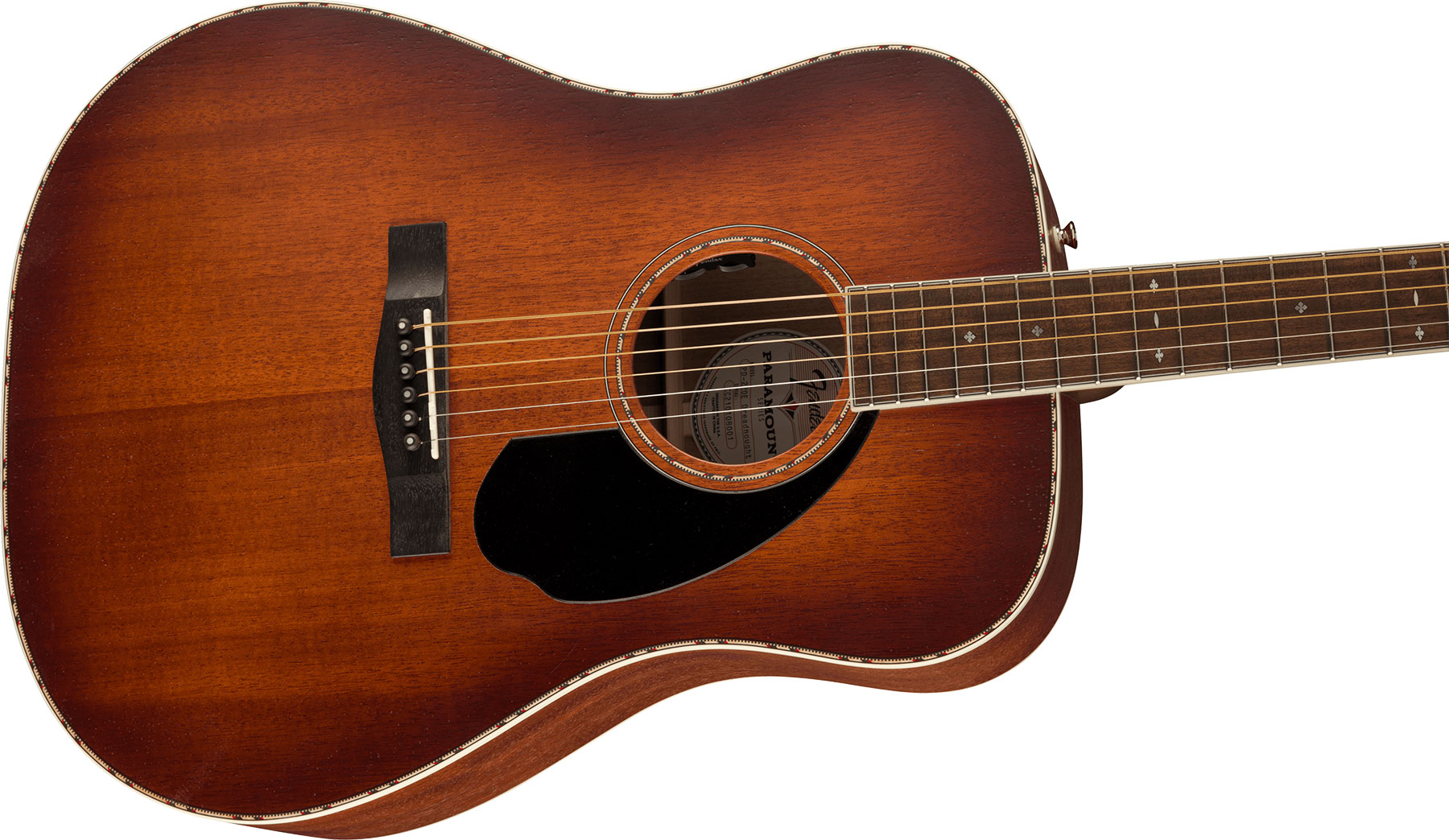 Fender Pd-220e Paramount Dreadnought Tout Acajou Ova - Aged Cognac Burst - Elektro-akoestische gitaar - Variation 2