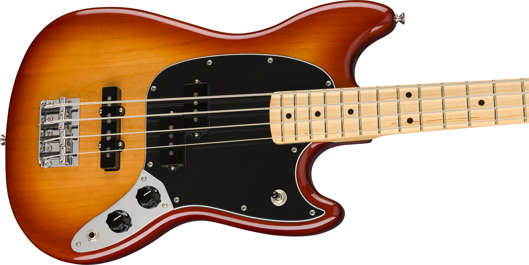Fender Player Mustang Bass Mex Pj Mn - Sienna Sunburst - Short scale elektrische bas - Variation 2