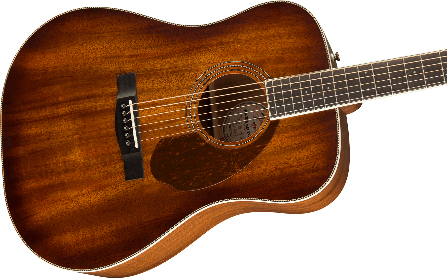 Elektro-akoestische gitaar Fender PM-1 Dreadnought All-Mahogany Paramount aged cognac burst
