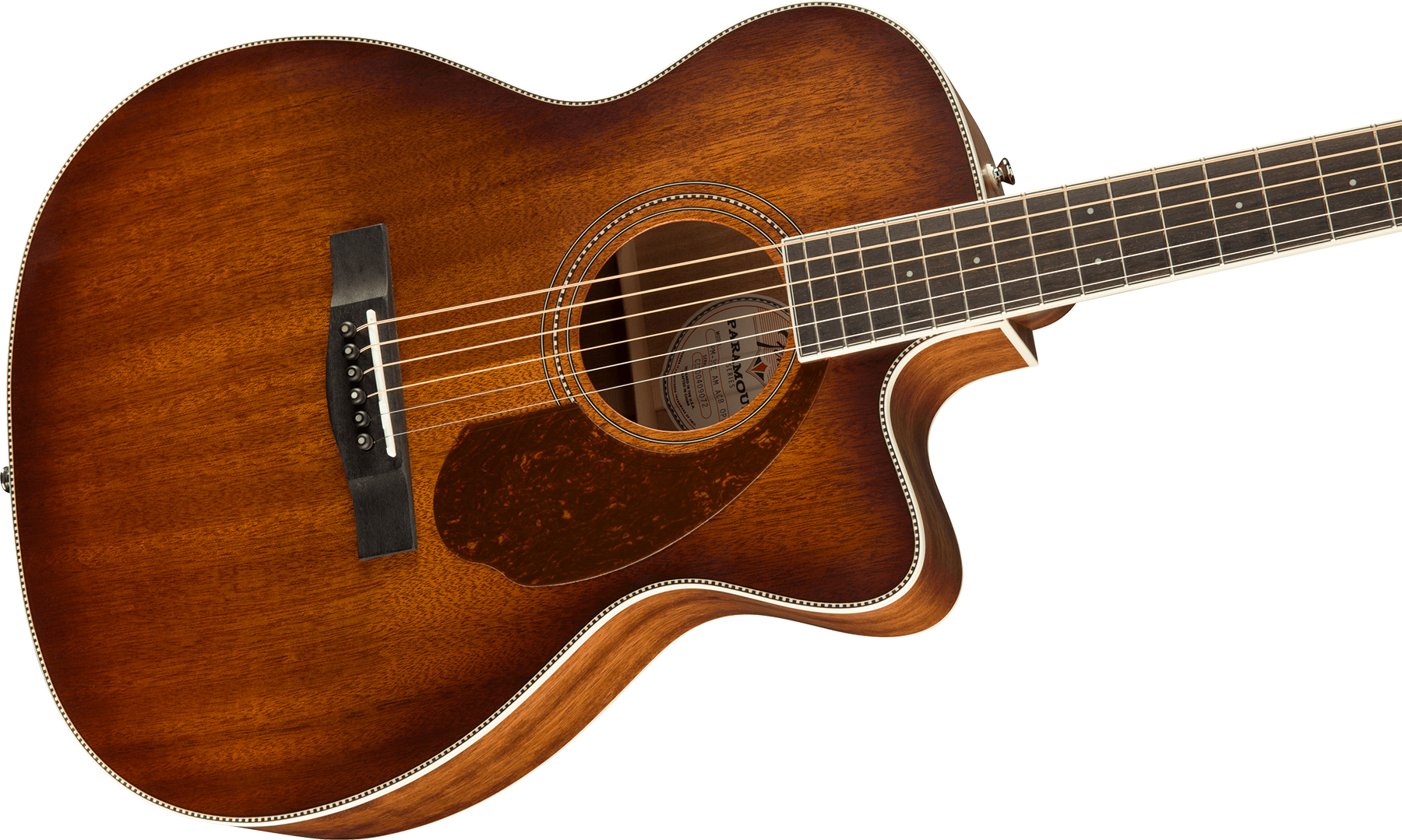 Fender Pm-3ce Triple-0 All-mahogany Paramount 000 Cw Tout Acajou Ova +etui - Aged Cognac Burst - Elektro-akoestische gitaar - Variation 2