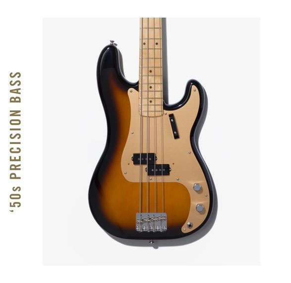 Fender Precision Bass '50s American Original Usa Mn - 2-color Sunburst - Solid body elektrische bas - Variation 3