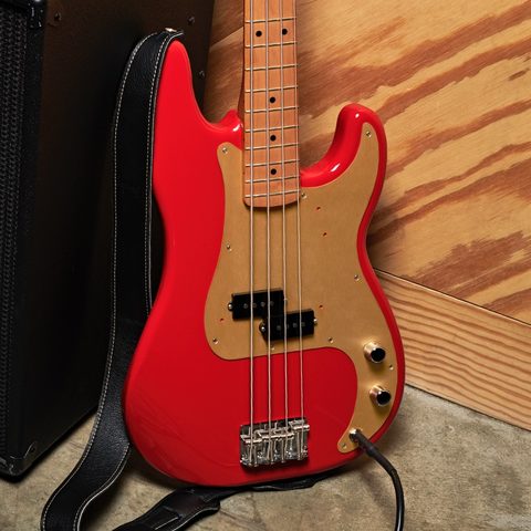 Fender Precision Bass 50s Vintera Vintage Mex Mn - Dakota Red - Solid body elektrische bas - Variation 5